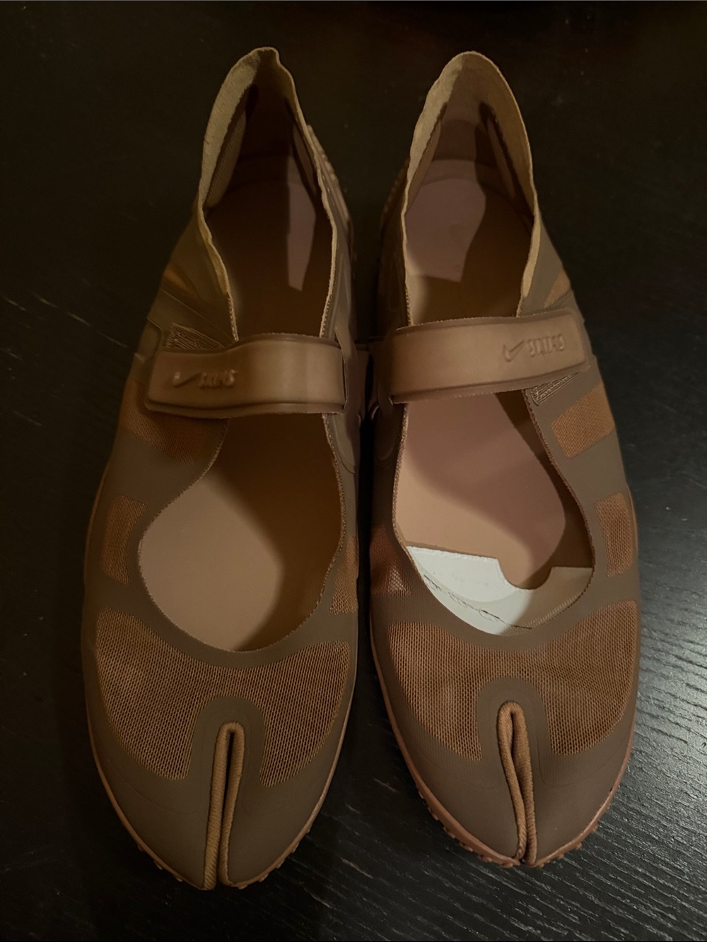 SKIMS Brown Split-Toe Mary Jane Flats